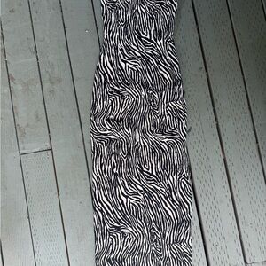 Gunne Sax 2000s Zebra Print Maxi Dress